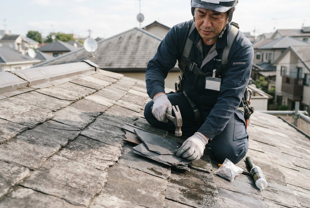 スレート屋根の修理はどこを見る？症状ごとの直し方と縁切りを一和が解説